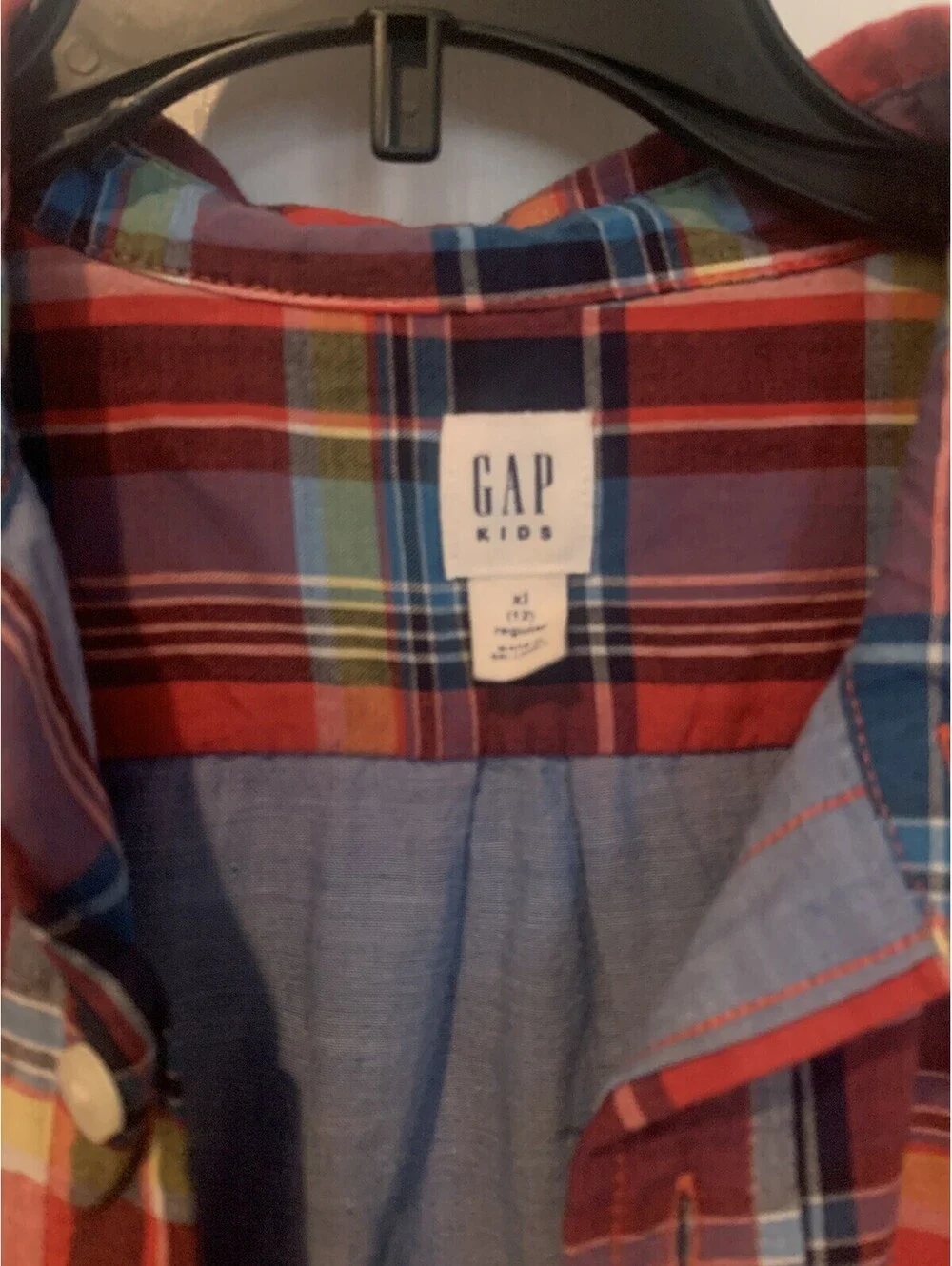 LOT Of 2 Gap Kids Button Down Size XL Long Sleeve Cotton Shirts